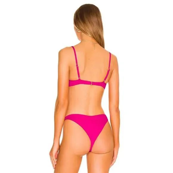 L*SPACE Stardust Bikini Top Bougainvillea Underwire Cups Adjustable XL NEW - Picture 3 of 8